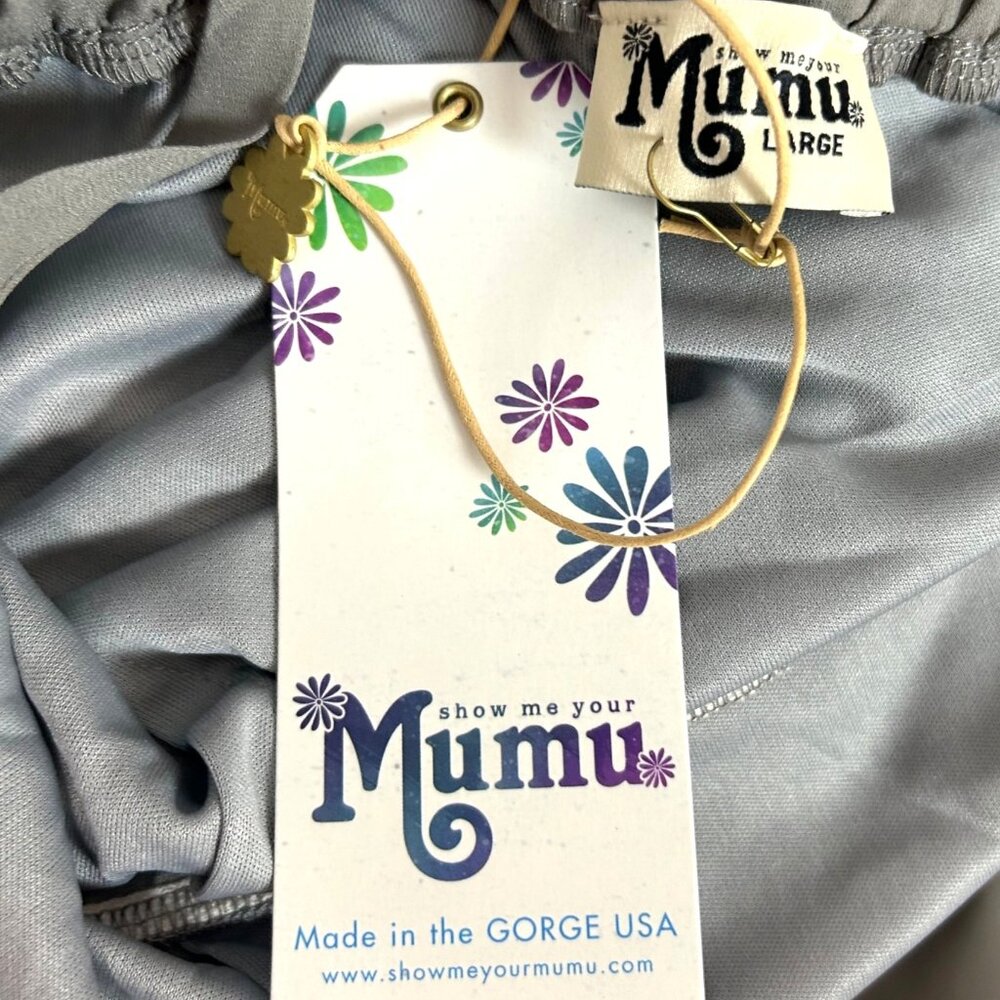 Show Me Your Mumu Amanda Moss Green Halter Maxi Bridesmaid Dress Size Large - Picture 9 of 11